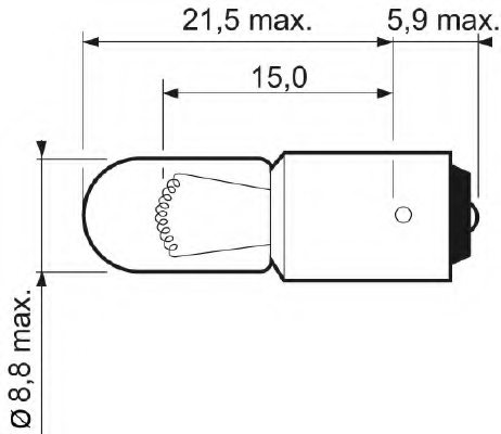 VALEO 032223 Bulb, licence plate light